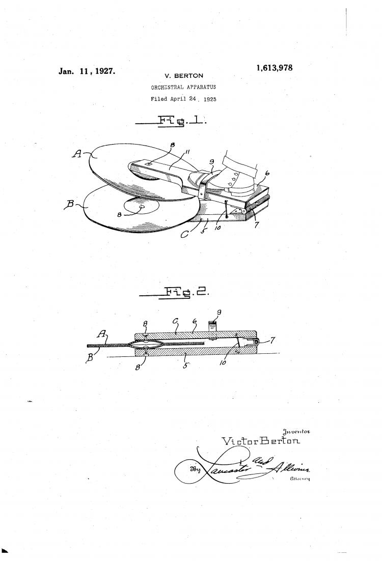 Patente del Orchestral Apparatus